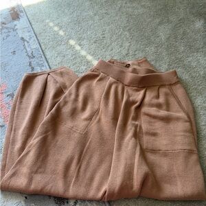 Free people beach tan sweater pants